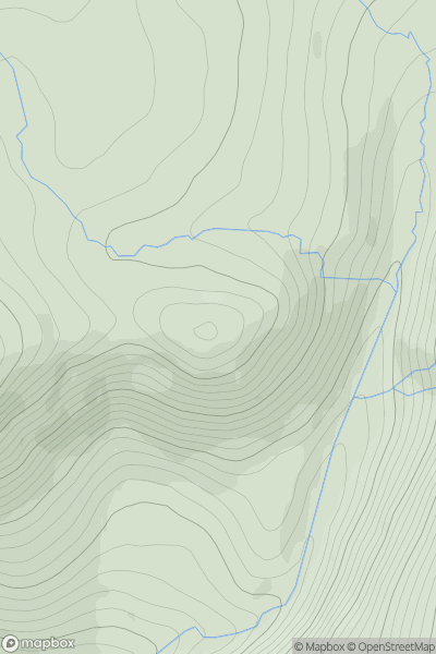 Thumbnail image for Creag Easgaidh East Top showing contour plot for surrounding peak