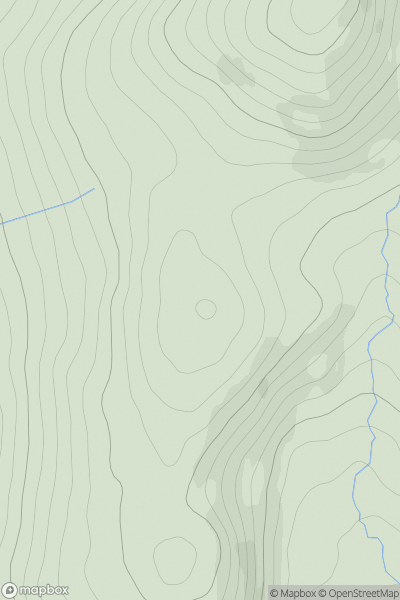 Thumbnail image for Creag Chlacharnach showing contour plot for surrounding peak