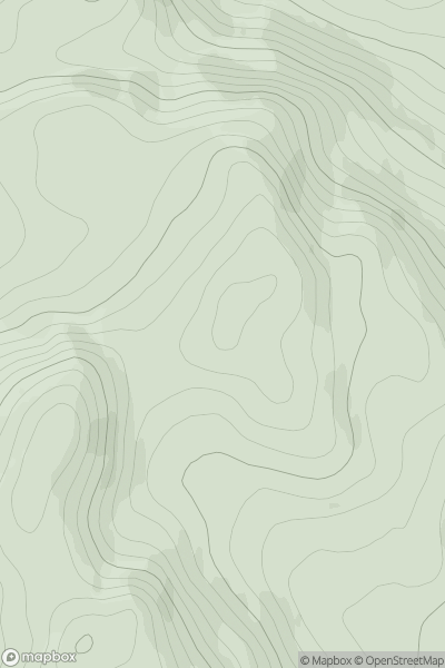 Thumbnail image for Creag Spardain showing contour plot for surrounding peak