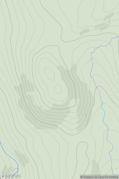 Thumbnail image for Crungie Dubh showing contour plot for surrounding peak