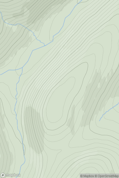 Thumbnail image for Carn Bhithir showing contour plot for surrounding peak