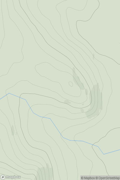 Thumbnail image for Meall Daimheidh showing contour plot for surrounding peak