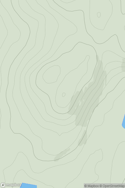 Thumbnail image for Meall Uamhaidh showing contour plot for surrounding peak