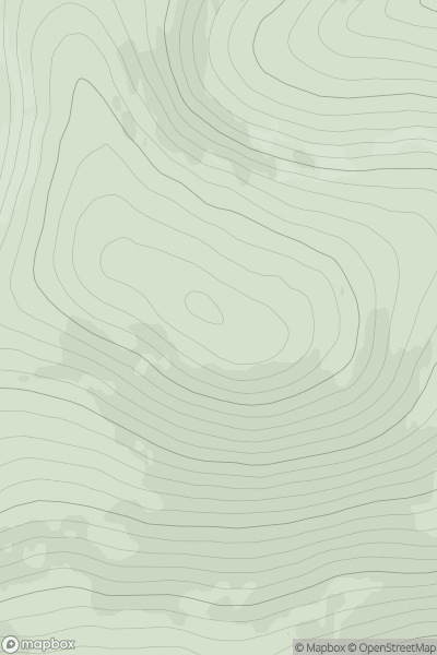 Thumbnail image for Geallaig Hill showing contour plot for surrounding peak