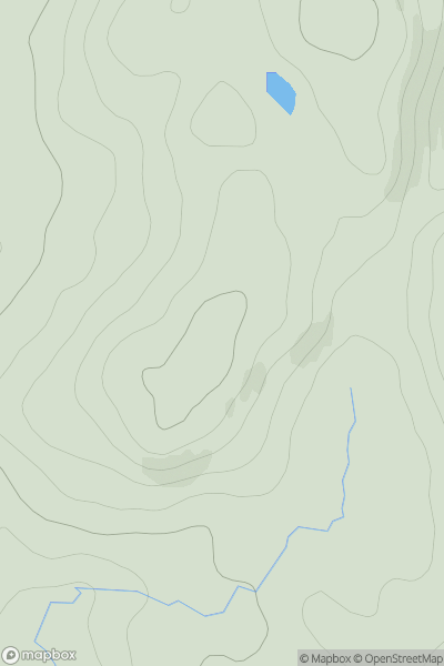 Thumbnail image for Creag nam Mial West Top showing contour plot for surrounding peak