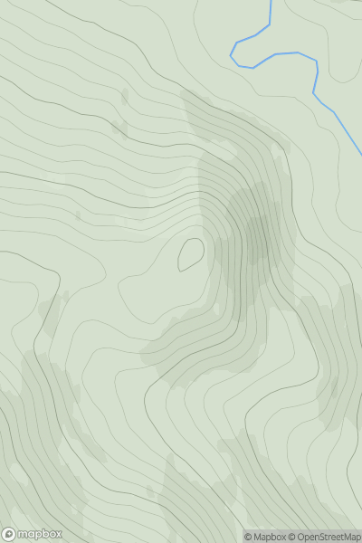 Thumbnail image for Creag Bhinnein showing contour plot for surrounding peak