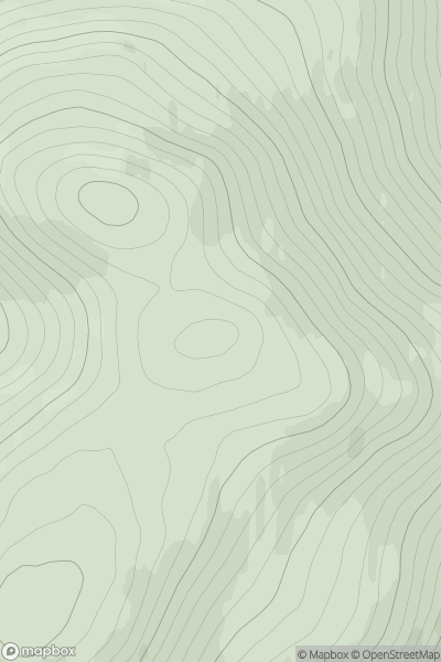 Thumbnail image for Caisteal na Caillich South Top showing contour plot for surrounding peak