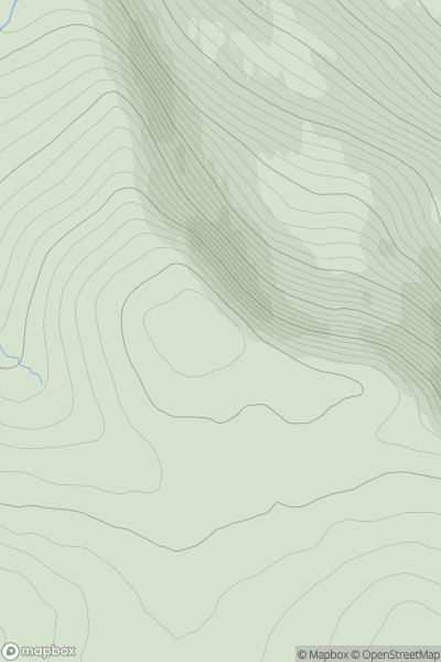 Thumbnail image for West Corrie Top showing contour plot for surrounding peak