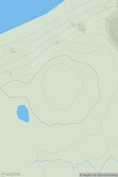 Thumbnail image for Broad Cairn East Top showing contour plot for surrounding peak