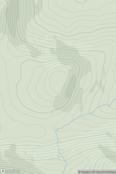 Thumbnail image for Cnap a' Choire Bhuidhe showing contour plot for surrounding peak