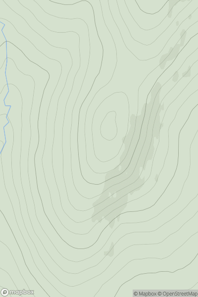 Thumbnail image for Mount Bouie showing contour plot for surrounding peak