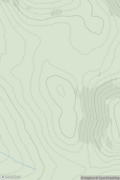Thumbnail image for Creag nan Gall South Top showing contour plot for surrounding peak