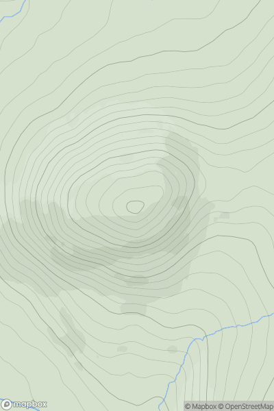 Thumbnail image for Creag na Bruaich showing contour plot for surrounding peak