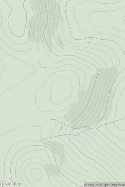 Thumbnail image for Cnap na Clais Giubhais showing contour plot for surrounding peak