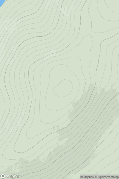 Thumbnail image for Creigh Hill South Top showing contour plot for surrounding peak