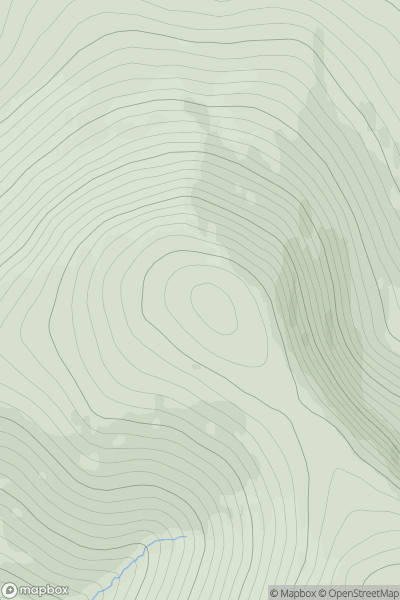 Thumbnail image for West Wirren showing contour plot for surrounding peak
