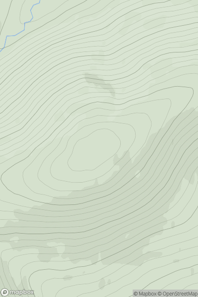 Thumbnail image for Hill of Mondurran showing contour plot for surrounding peak