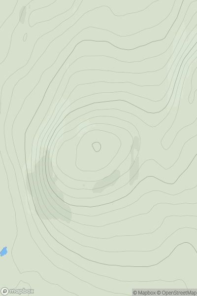 Thumbnail image for Creag Ealraich showing contour plot for surrounding peak