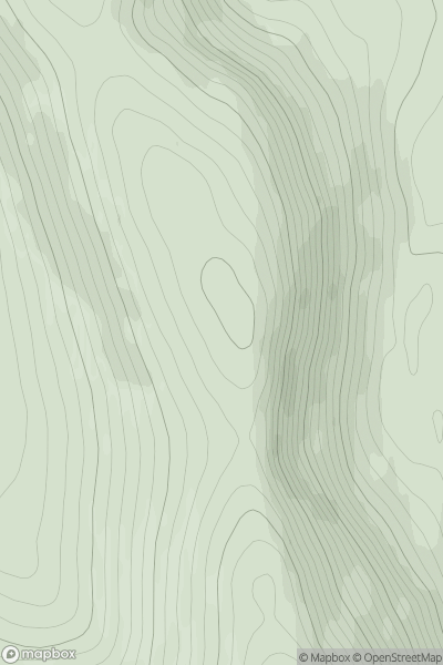 Thumbnail image for Sgoran Dubh Mor North Top showing contour plot for surrounding peak