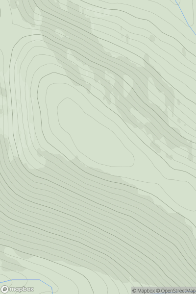 Thumbnail image for Carn Ban Mor West Top showing contour plot for surrounding peak