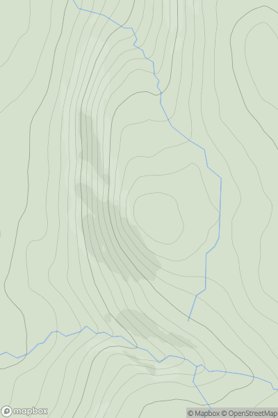 Thumbnail image for Carn a' Phris-ghiubhais showing contour plot for surrounding peak