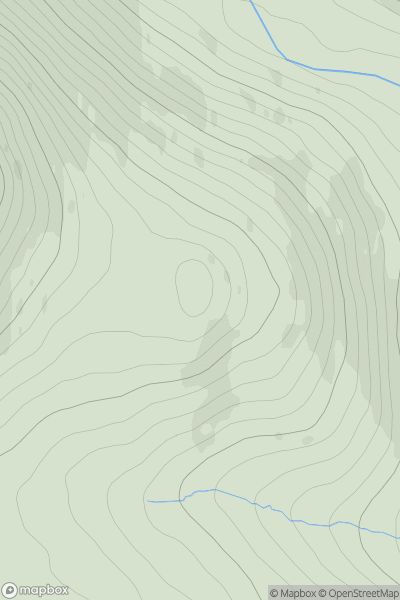 Thumbnail image for Carn Fiaclach Beag showing contour plot for surrounding peak