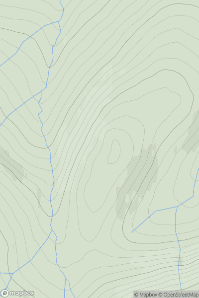 Thumbnail image for Meall Tional showing contour plot for surrounding peak