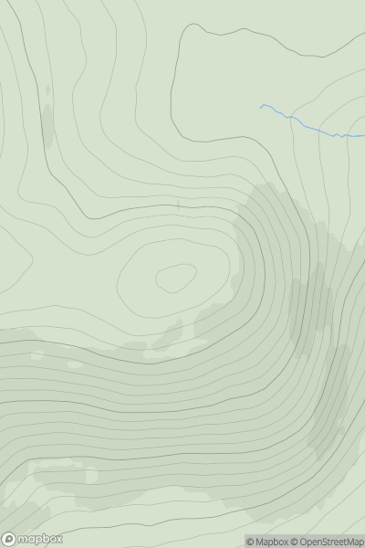 Thumbnail image for Brown Cow Hill East Top showing contour plot for surrounding peak