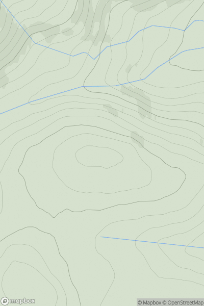Thumbnail image for Carn na Craoibhe Seileich showing contour plot for surrounding peak