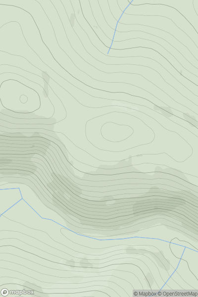 Thumbnail image for Cnap Eas Chaorach showing contour plot for surrounding peak