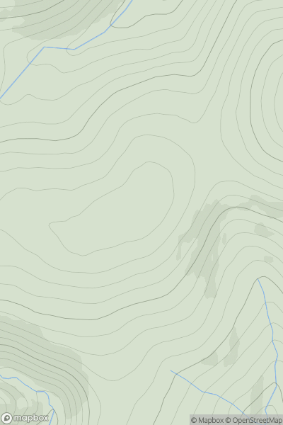 Thumbnail image for Big Garvoun West Top showing contour plot for surrounding peak