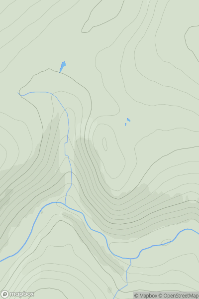 Thumbnail image for Cnapan a' Mheirlich showing contour plot for surrounding peak
