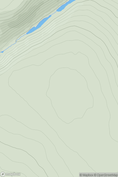Thumbnail image for Creag Bhalg NW Top showing contour plot for surrounding peak