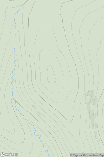 Thumbnail image for Druim Bhuirich showing contour plot for surrounding peak