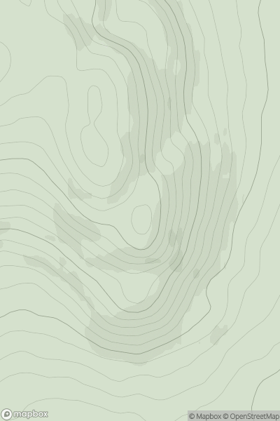 Thumbnail image for Creag na h-Iolaire South Top showing contour plot for surrounding peak