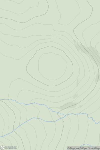 Thumbnail image for Carn a' Mhais Leathain showing contour plot for surrounding peak