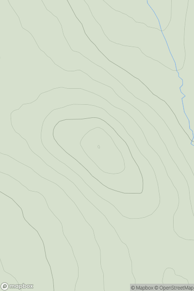 Thumbnail image for Carn Bad na Caorach showing contour plot for surrounding peak