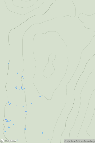 Thumbnail image for Carn Odhar South Top showing contour plot for surrounding peak