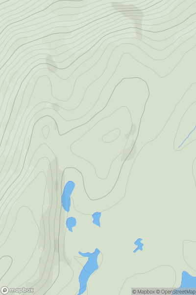 Thumbnail image for Carn a' Chuilinn North Top showing contour plot for surrounding peak