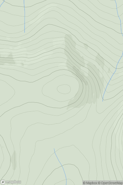 Thumbnail image for Poll-gormack Hill East Top showing contour plot for surrounding peak