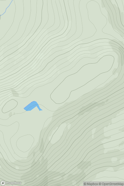 Thumbnail image for Creag Mhor East Top showing contour plot for surrounding peak