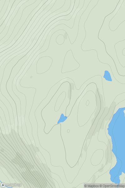 Thumbnail image for Creag Coire Doe SW Top showing contour plot for surrounding peak