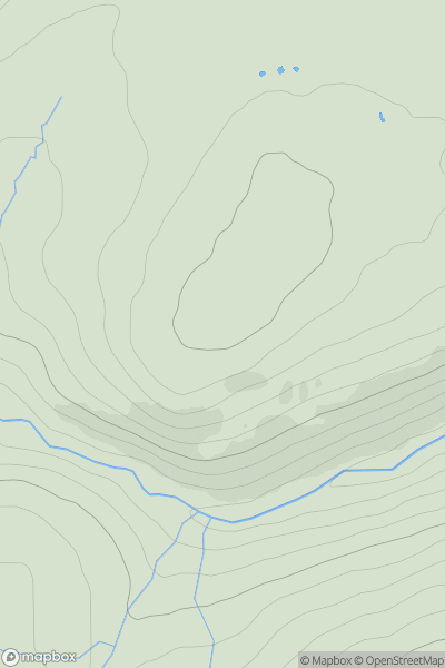 Thumbnail image for Carn Gearresith West Top showing contour plot for surrounding peak