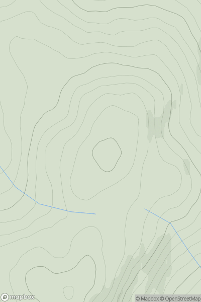 Thumbnail image for Cnoc an Tiumpain North Top showing contour plot for surrounding peak