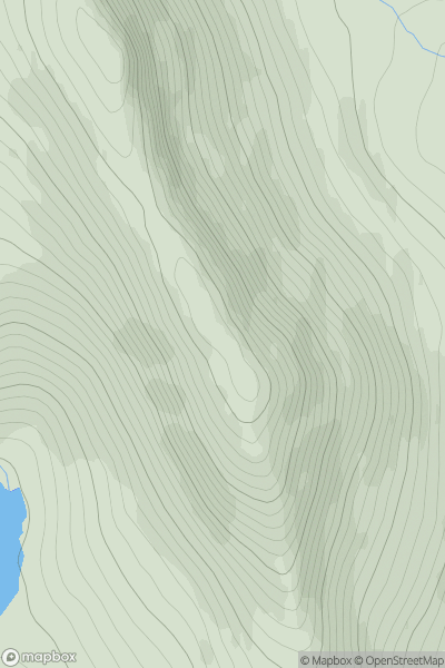 Thumbnail image for Carn Dearg SE Top showing contour plot for surrounding peak