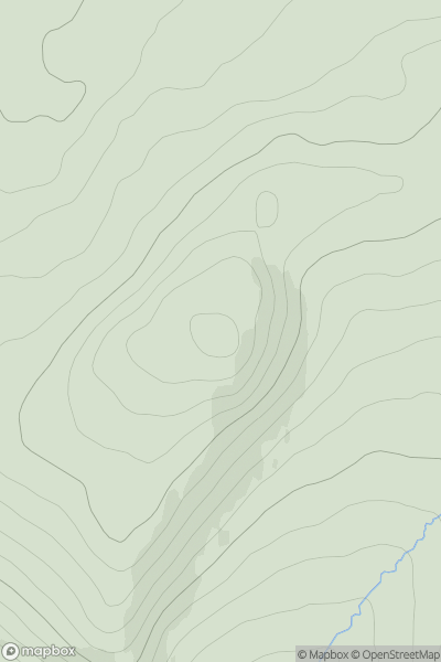 Thumbnail image for Carn Ruigh na Creadha showing contour plot for surrounding peak