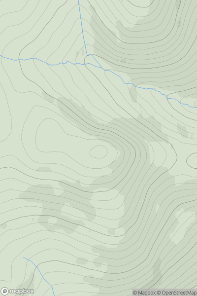 Thumbnail image for Creag Ghleannain showing contour plot for surrounding peak