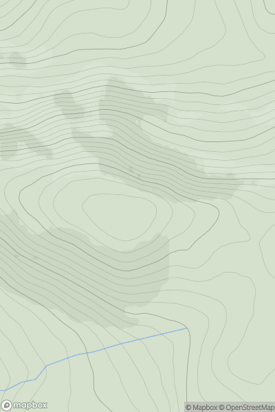 Thumbnail image for Leac nan Cisteachan showing contour plot for surrounding peak