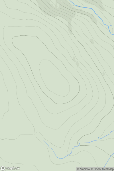 Thumbnail image for Carn Ruighe Shamhraich showing contour plot for surrounding peak