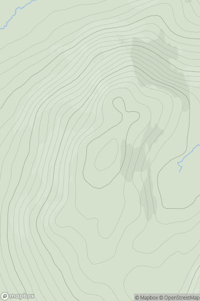Thumbnail image for Creag Shiaraidh showing contour plot for surrounding peak